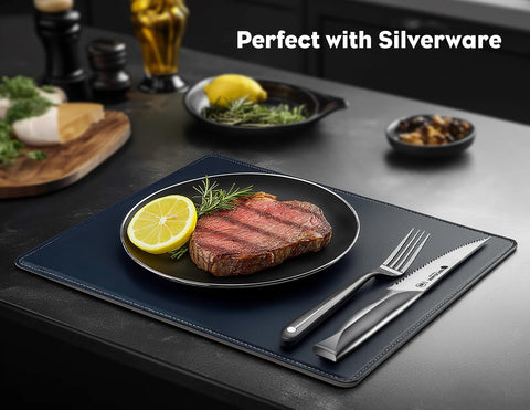 BRODARK steak knives clean quickly with a quick rinse and wipe.