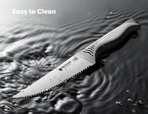BRODARK one-piece stainless steel construction reduces food traps.