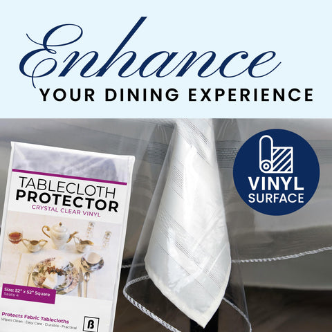 BRODER MFG. INC. thick, durable plastic shield over table with hemmed edge for longevity