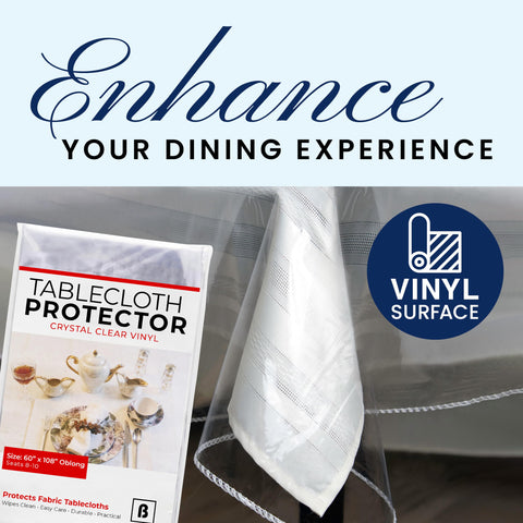 BRODER MFG INC thick durable vinyl protector with finished edge on a table.