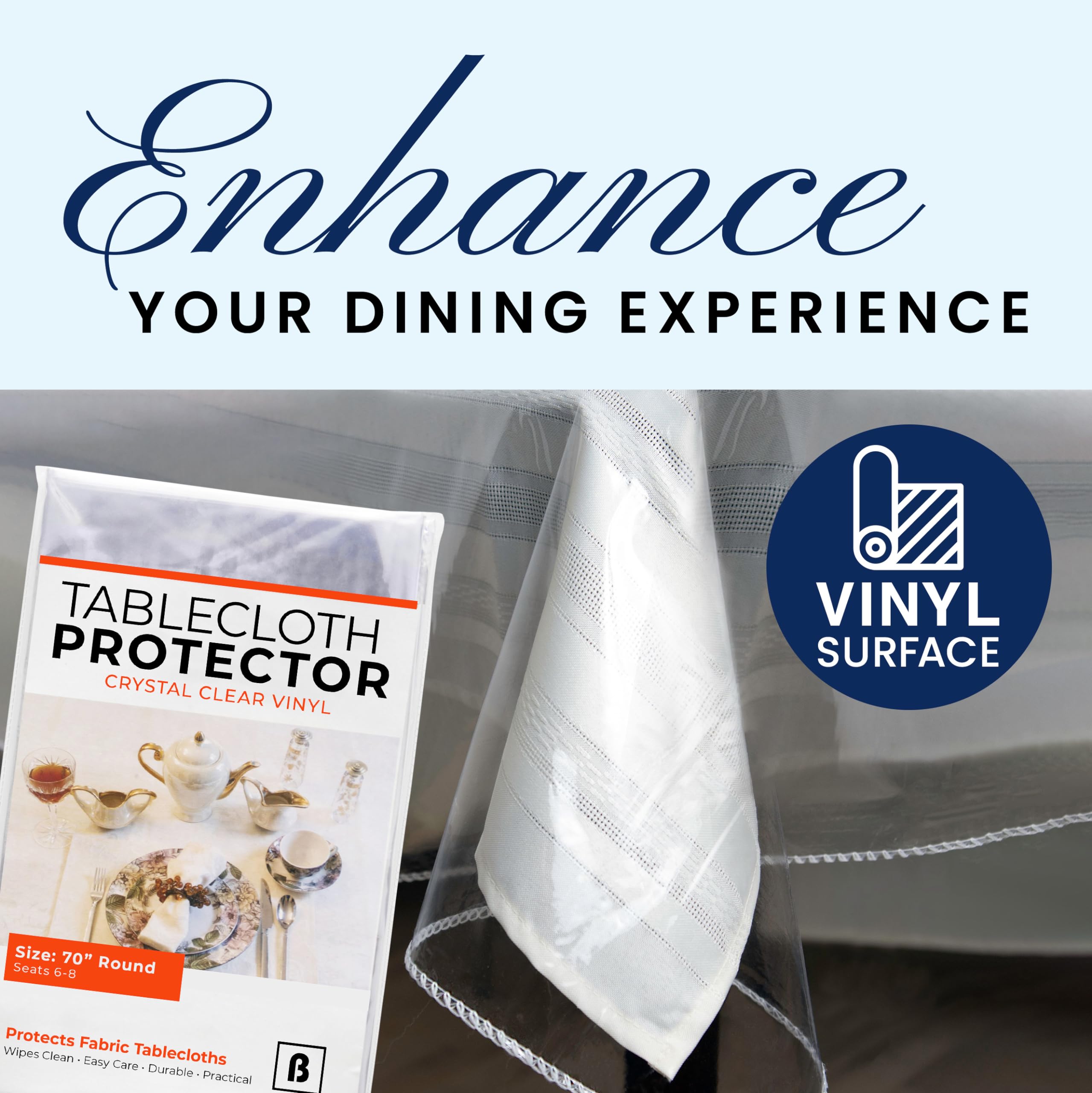 BRODER MFG durable thick plastic table protector shows robustness and easy maintenance