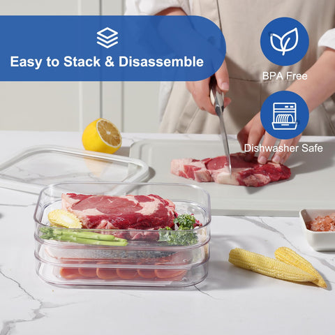 Bronkeeper clear meat storage containers help keep cold cuts visible and fresh.