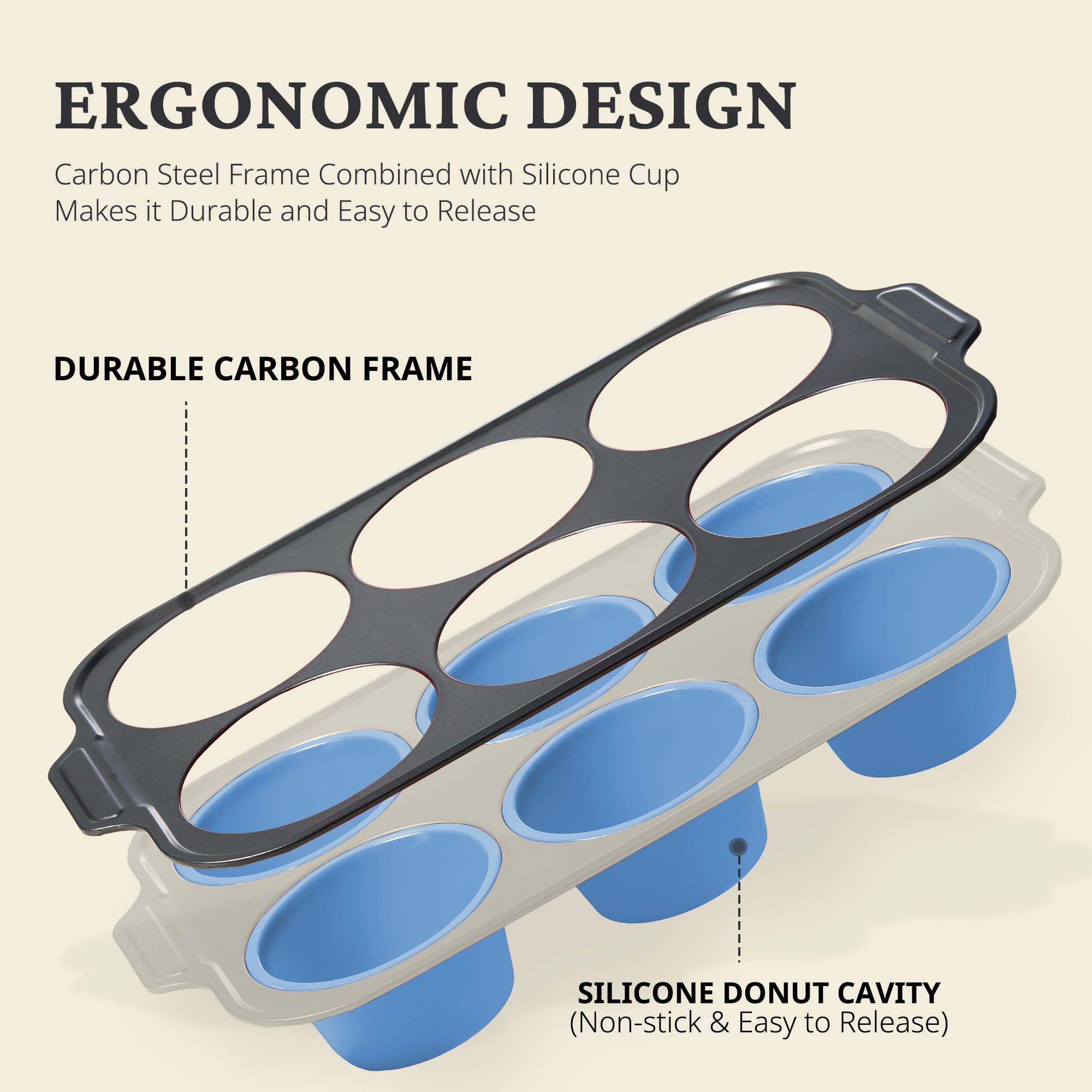Bronypro 3-54-inch diameter cups for bigger muffins and egg bites.