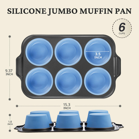 Bronypro blue jumbo pan ideal for large batches and time-saving multitask baking.