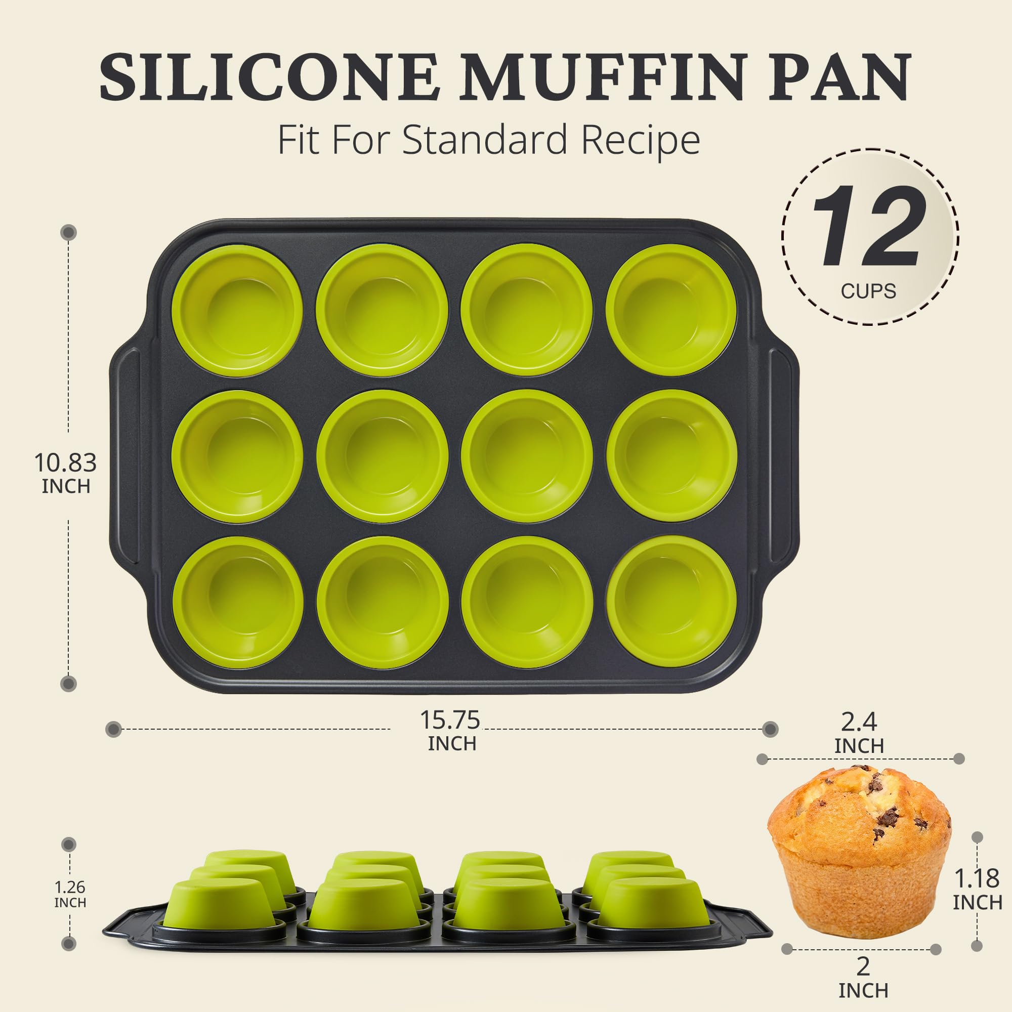 BRONYPRO easy-clean silicone trays stay residue-free after baking.
