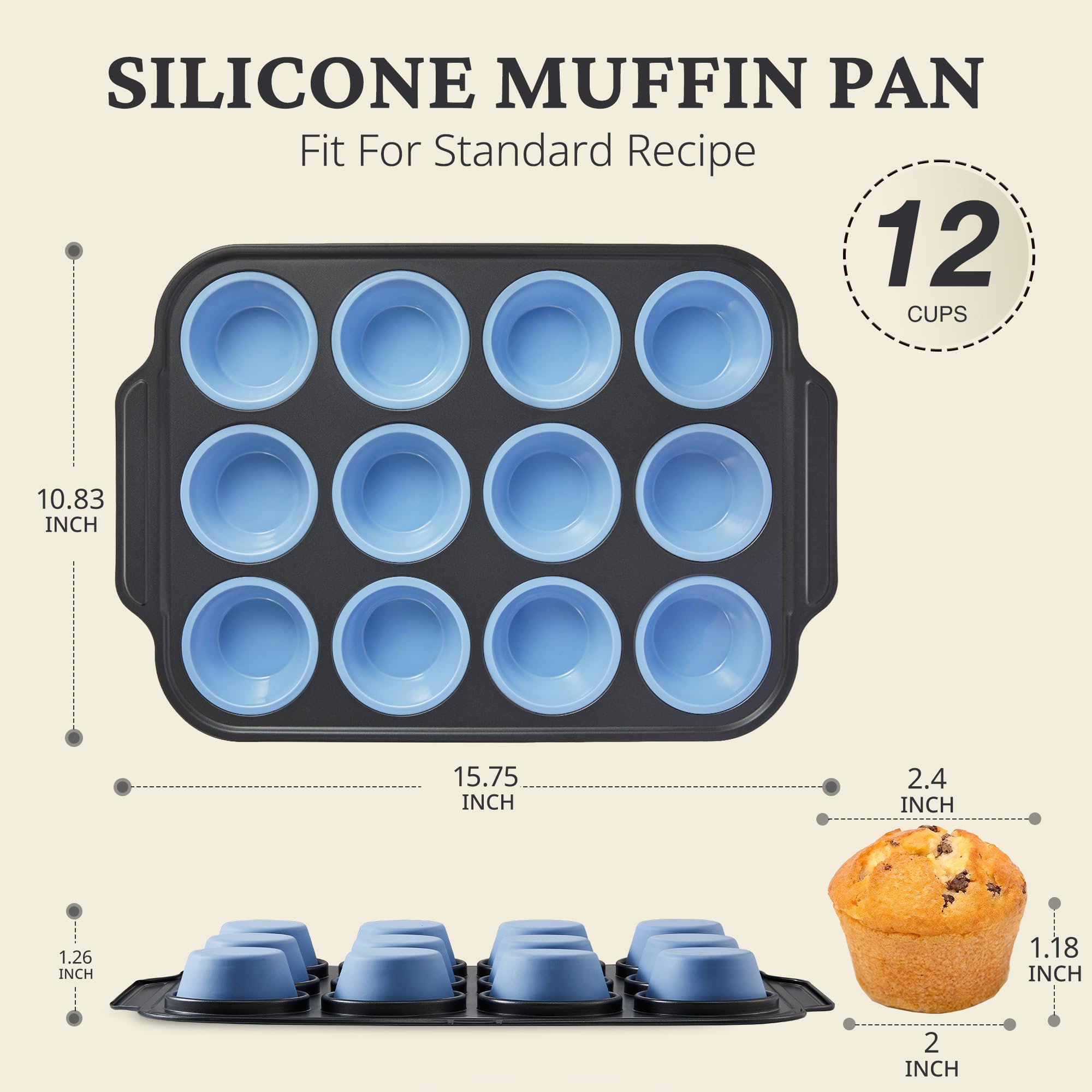 BronyPro easy-release muffin cups cut prep time and mess.