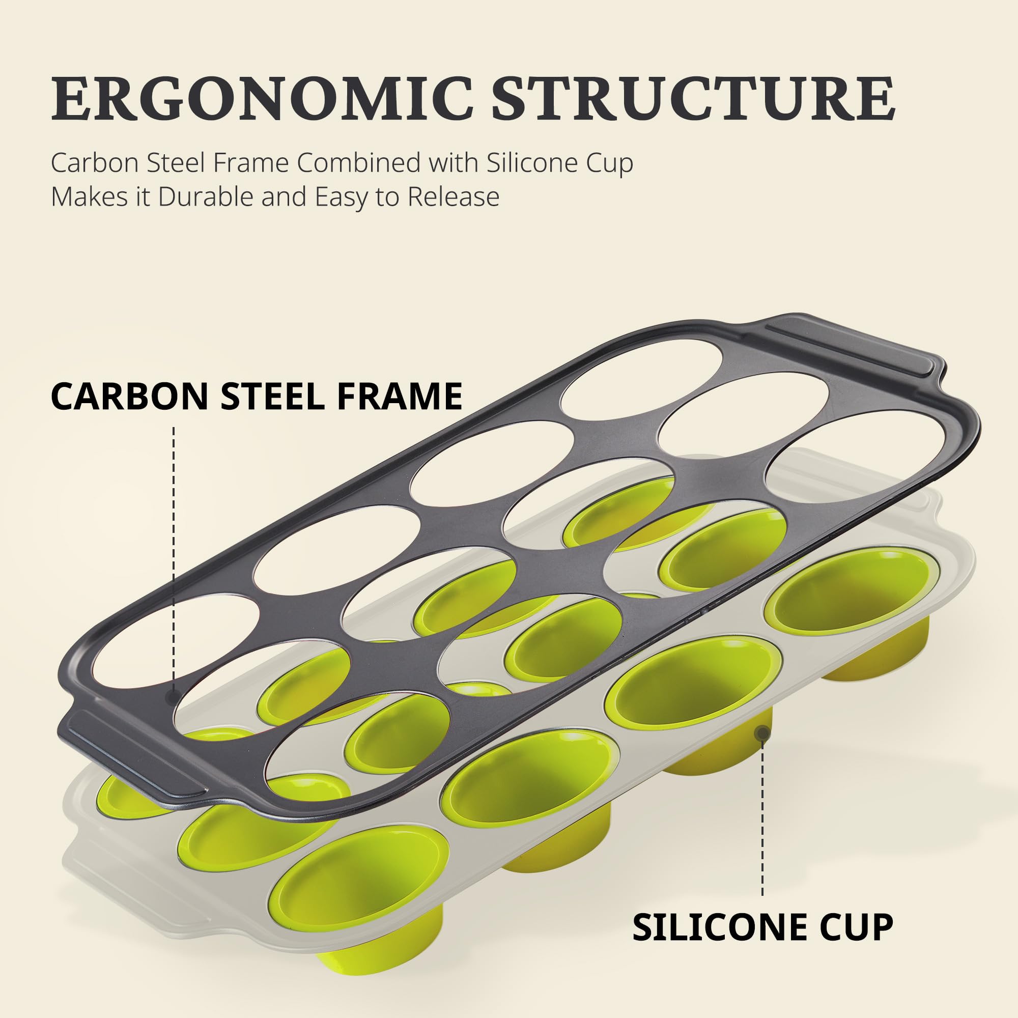 BRONYPRO egg bite silicone molds offer versatile mini bites for breakfast or snacks.