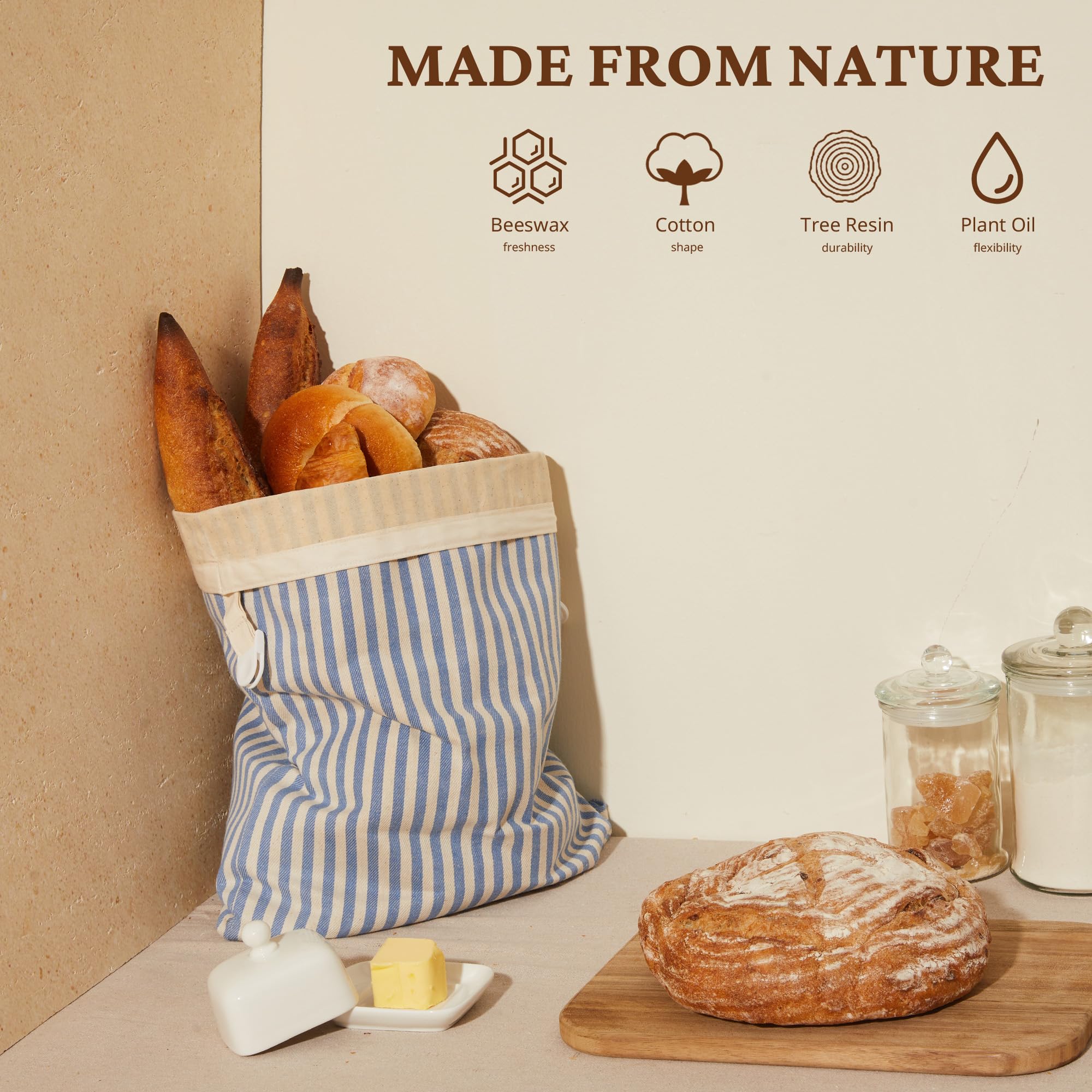 BRONYPRO sourdough storage bag rolled, ready for use