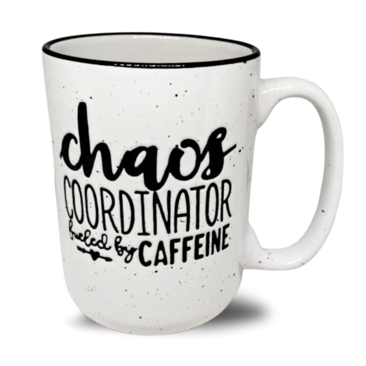 Brooke & Jess Designs chaos coordinator mug front view with bold message for motivation