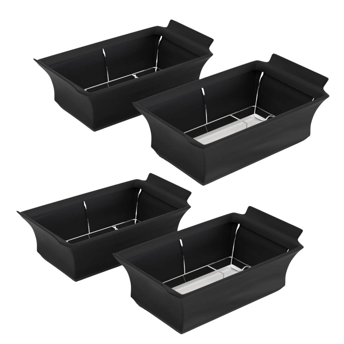 Brooklyntrend chafer wind guard over stand for stable outdoor buffets.