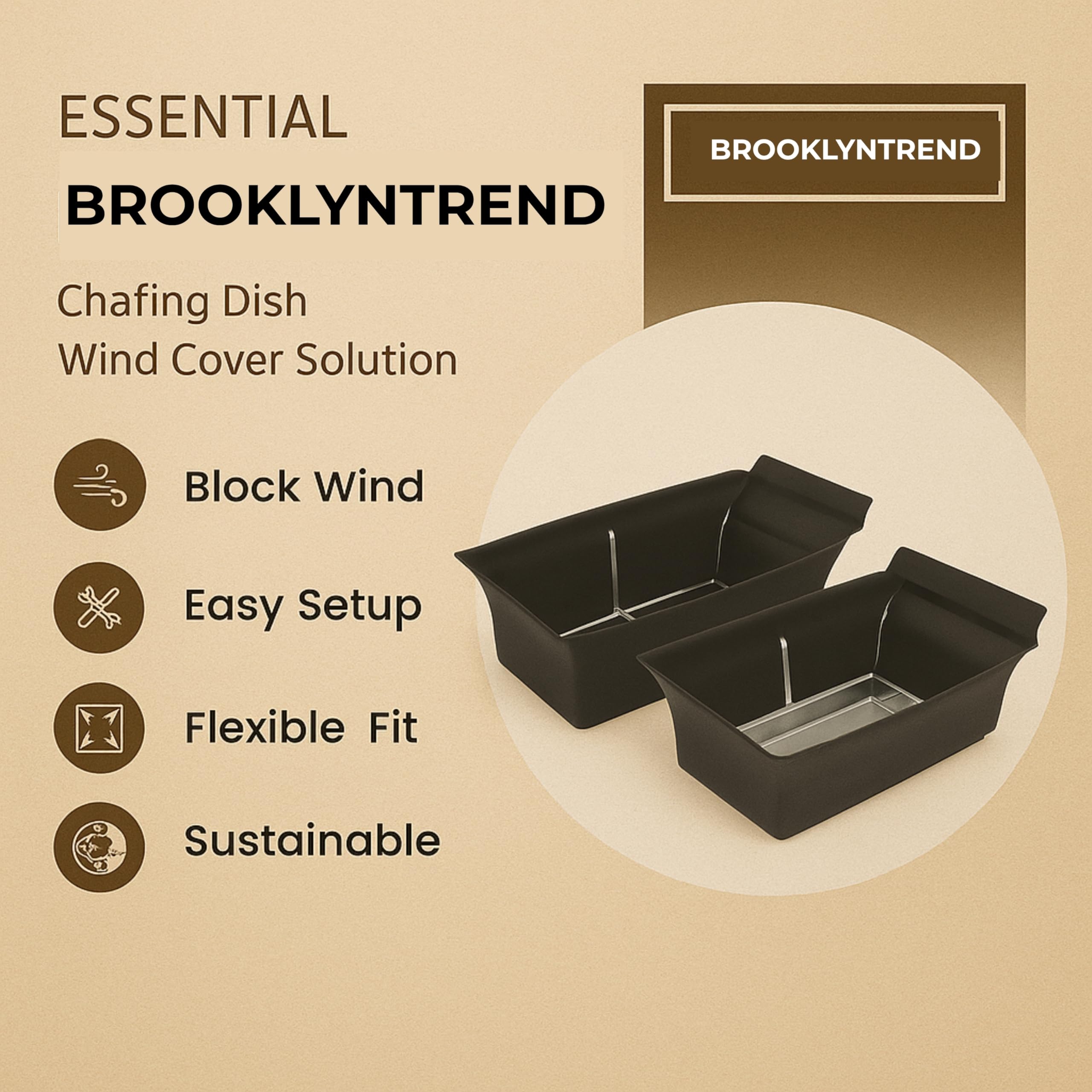 Brooklyntrend fabric wind guard durability for various chafer sizes.