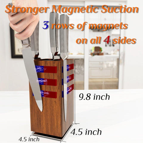 Removable bristle cartridge in Brosisincorp knife block for easy cleaning