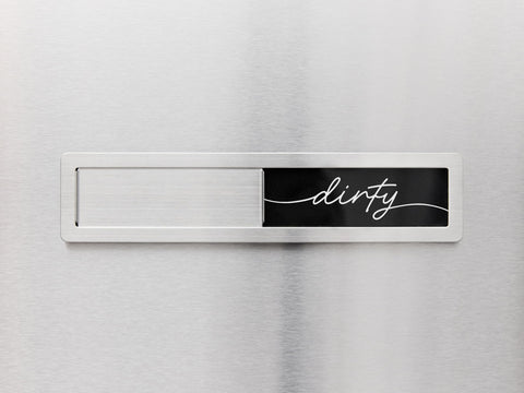 Brothers Bench clean-dirty sign with bold script for quick status checks.