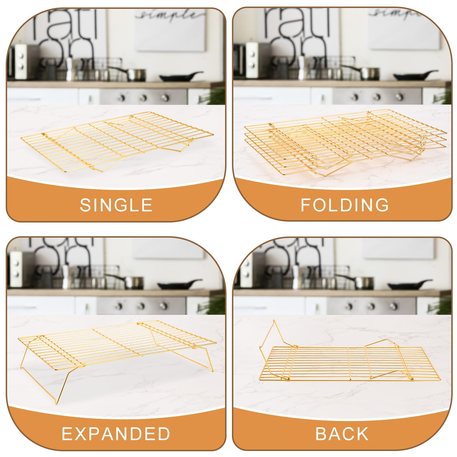 BRIOUT stainless steel cooling grid resists rust and cleans easily.