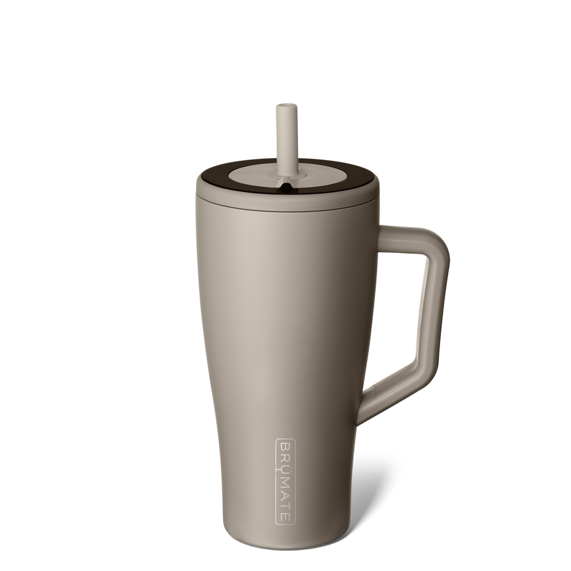 BrüMate Era 30oz tumbler with handle keeps drinks cold and spill-free on the go.
