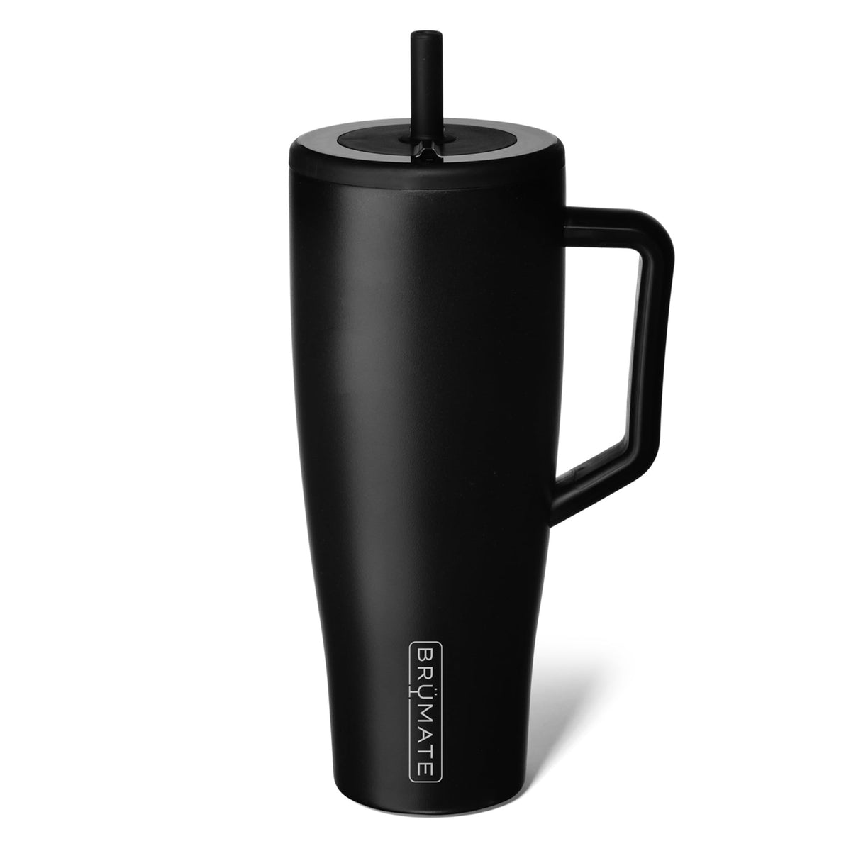 BrüMate Era 40 oz tumbler with handle and straw for spill-free on-the-go hydration.
