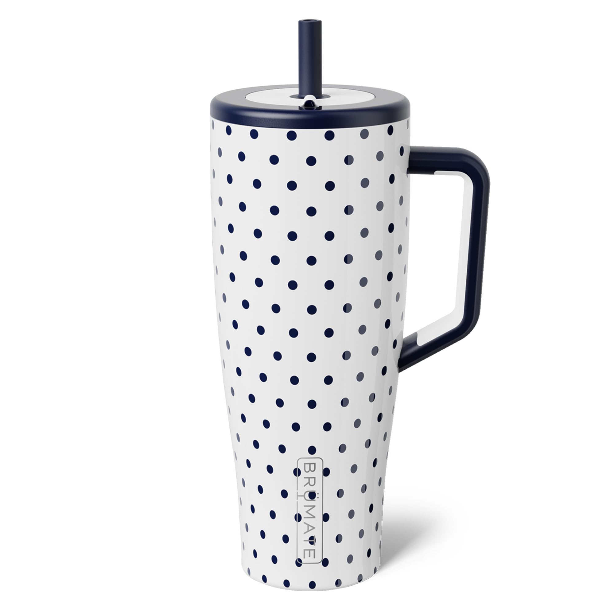 BrüMate Era 40 oz tumbler with handle for easy on-the-go grip.