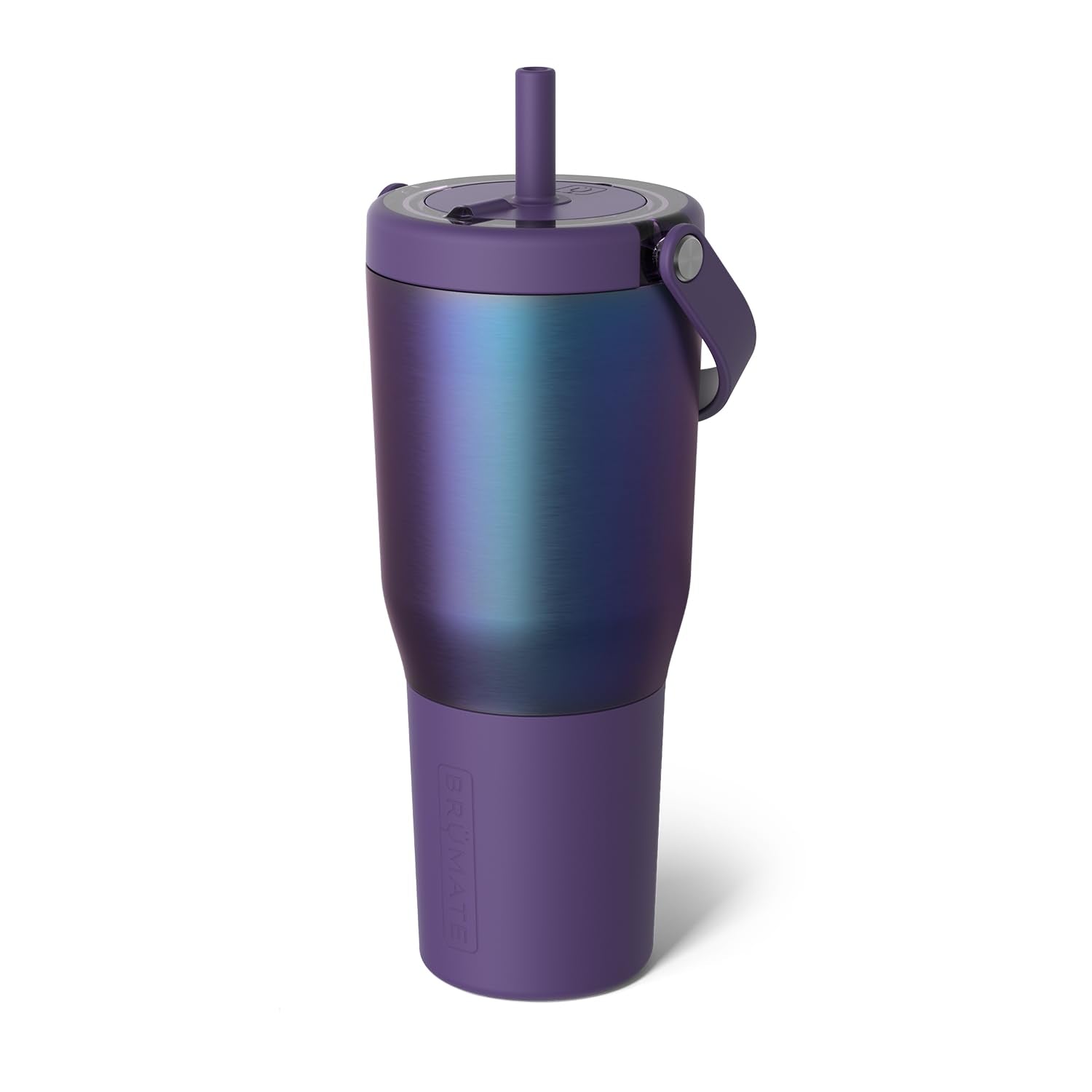 BrüMate Resa 35oz leakproof tumbler with Dark Aura handle for on-the-go sipping.