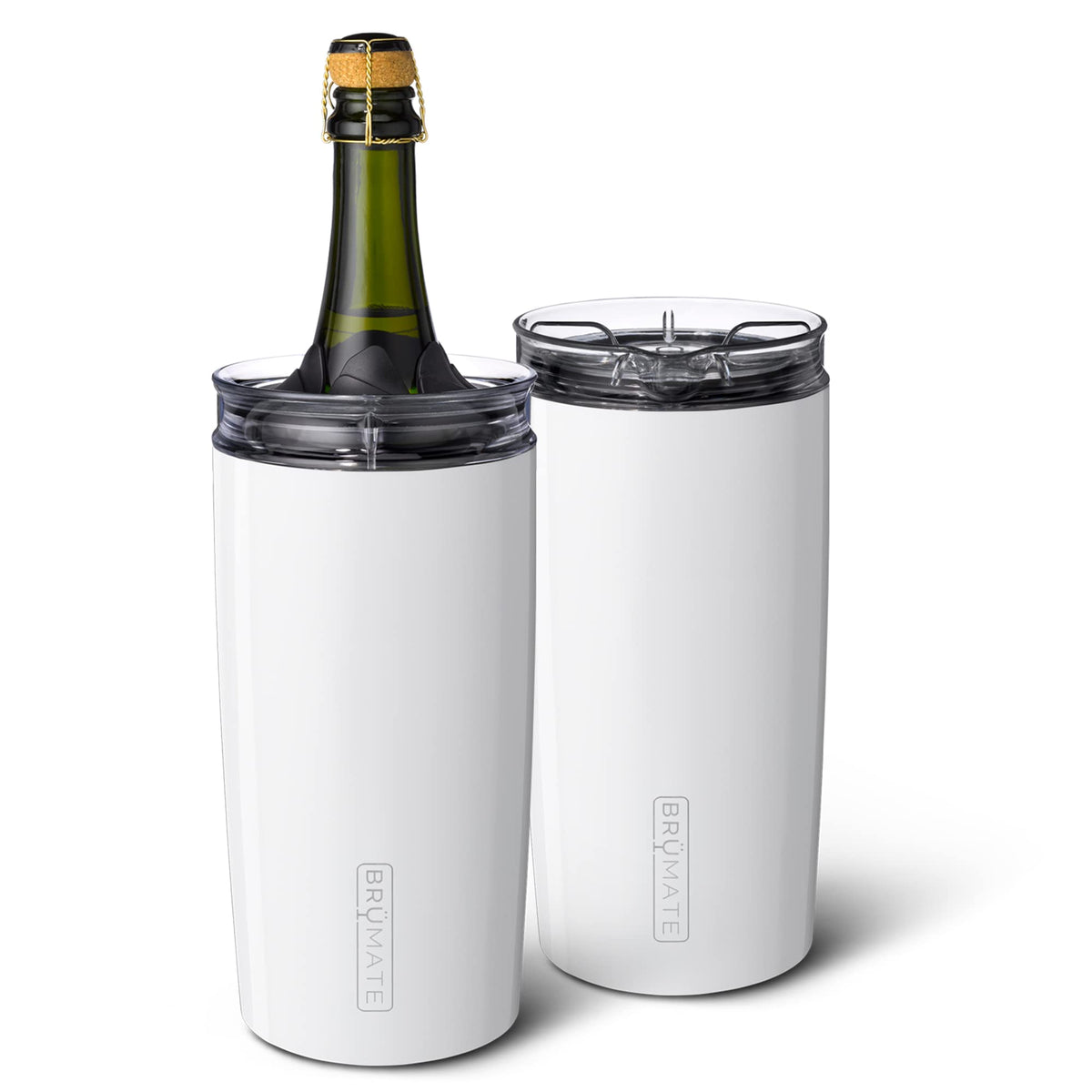 BrüMate Togosa wine chiller with lid closed for on-the-go cooling.