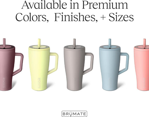 BrüMate Era 40 oz ColdKey stainless straw delivers crisp sipping.
