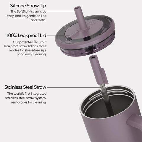 BrüMate Era stainless bottle with BevGuard keeps drinks cold for 24+ hours
