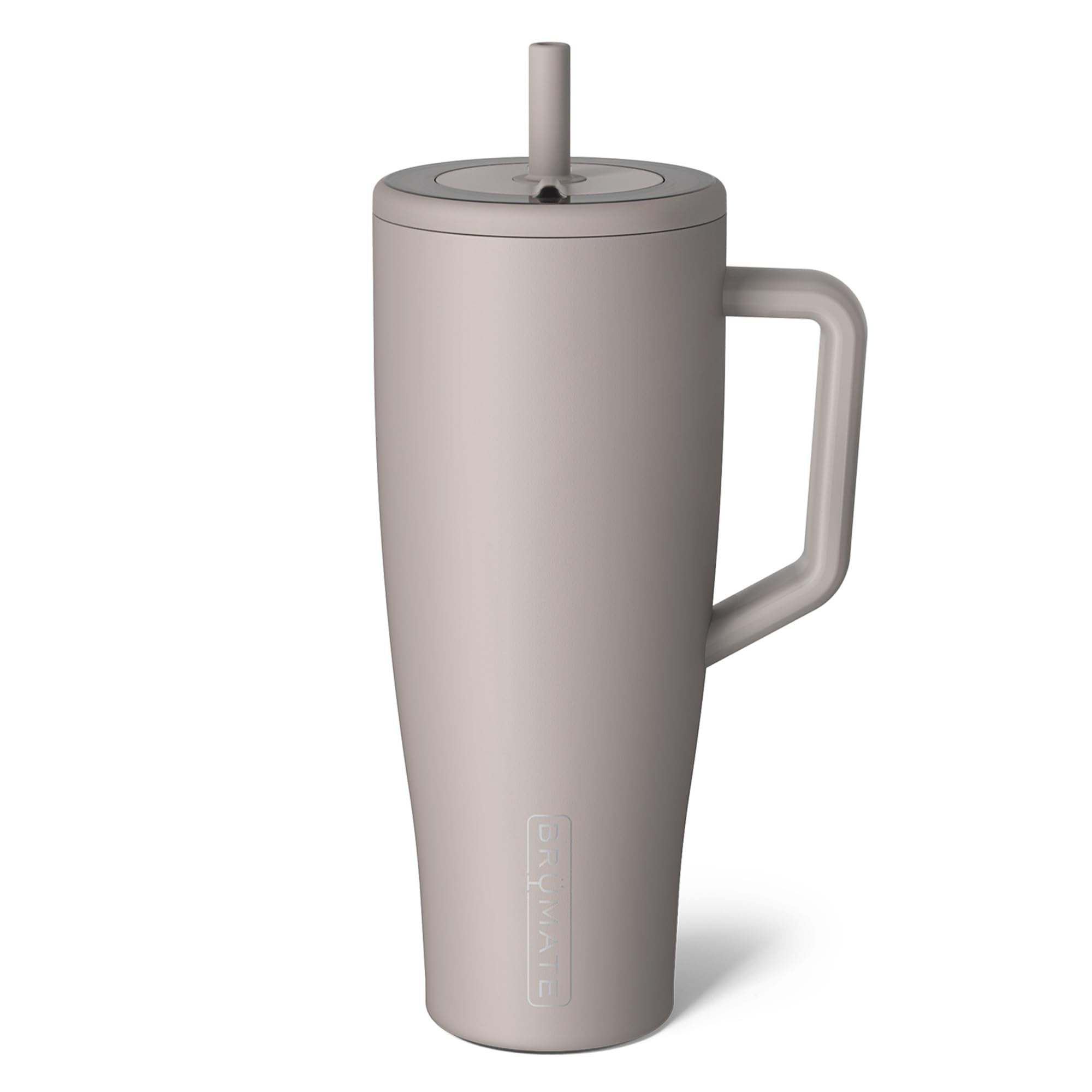 BrüMate Era 40 oz tumbler with handle and lid for spill-free on-the-go hydration.