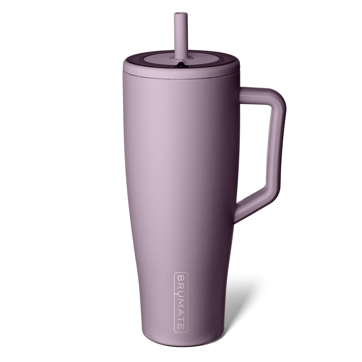 BrüMate Era 40 oz tumbler with handle and straw in Lilac Dusk, leakproof on the go