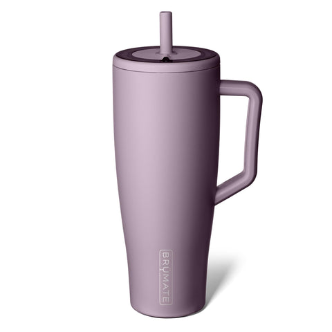 BrüMate Era 40 oz tumbler with handle and straw in Lilac Dusk, leakproof on the go