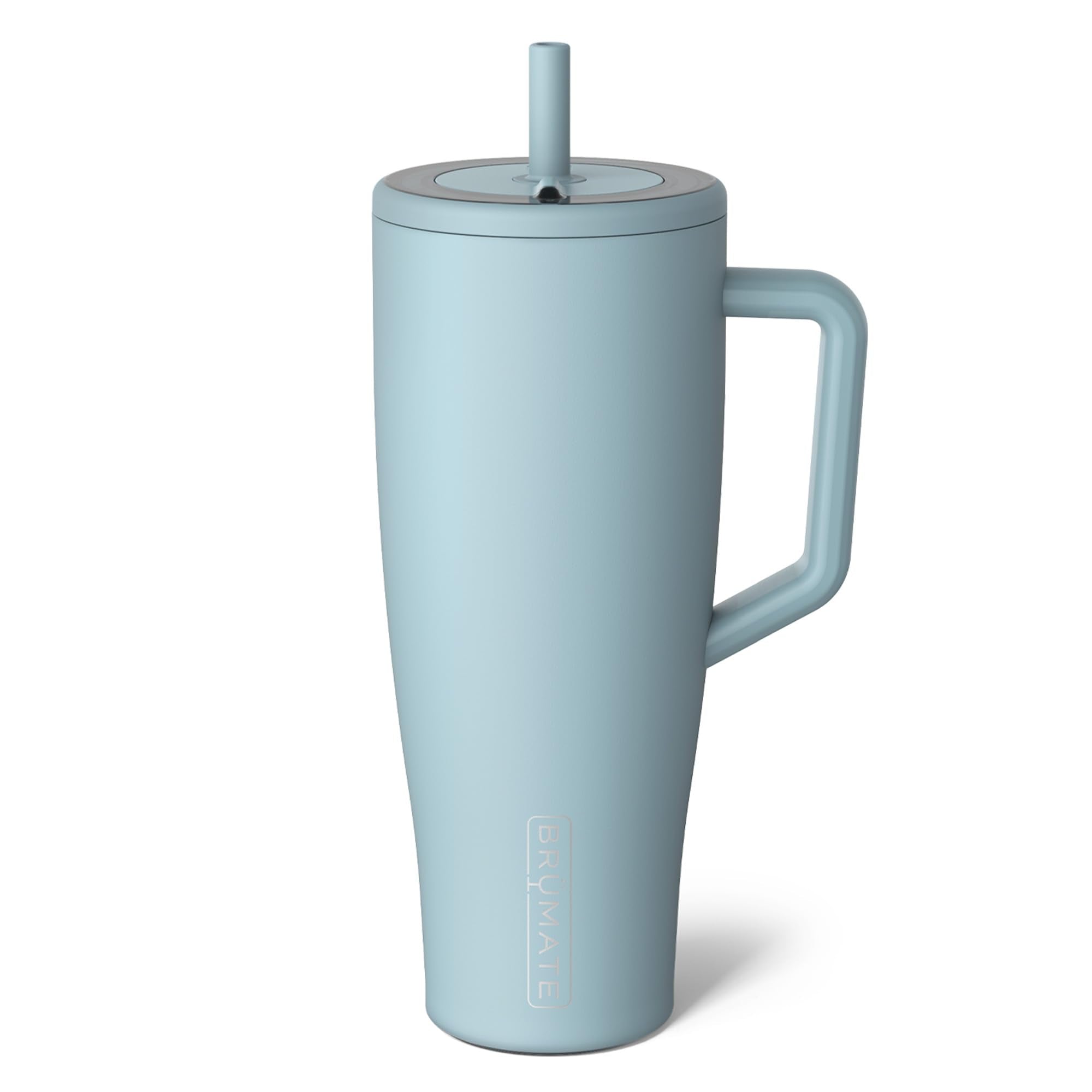 BrüMate Era 40 oz tumbler with handle and straw for on-the-go hydration.