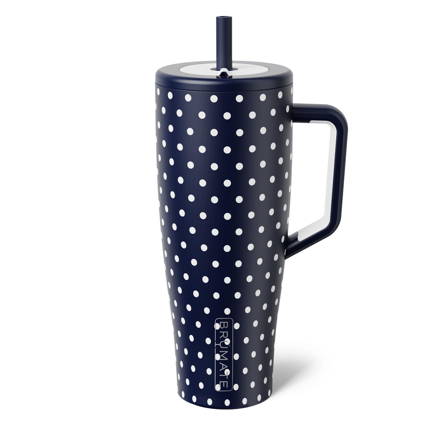 BrüMate Era 40 oz tumbler with handle-straw setup for spill-free on-the-go hydration.