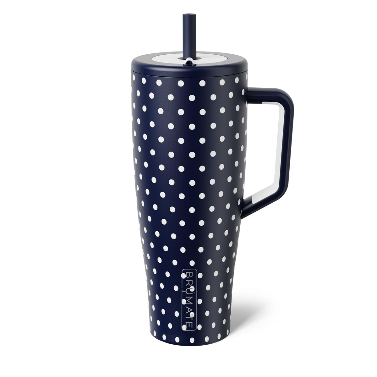 BrüMate Era 40 oz tumbler with handle-straw setup for spill-free on-the-go hydration.