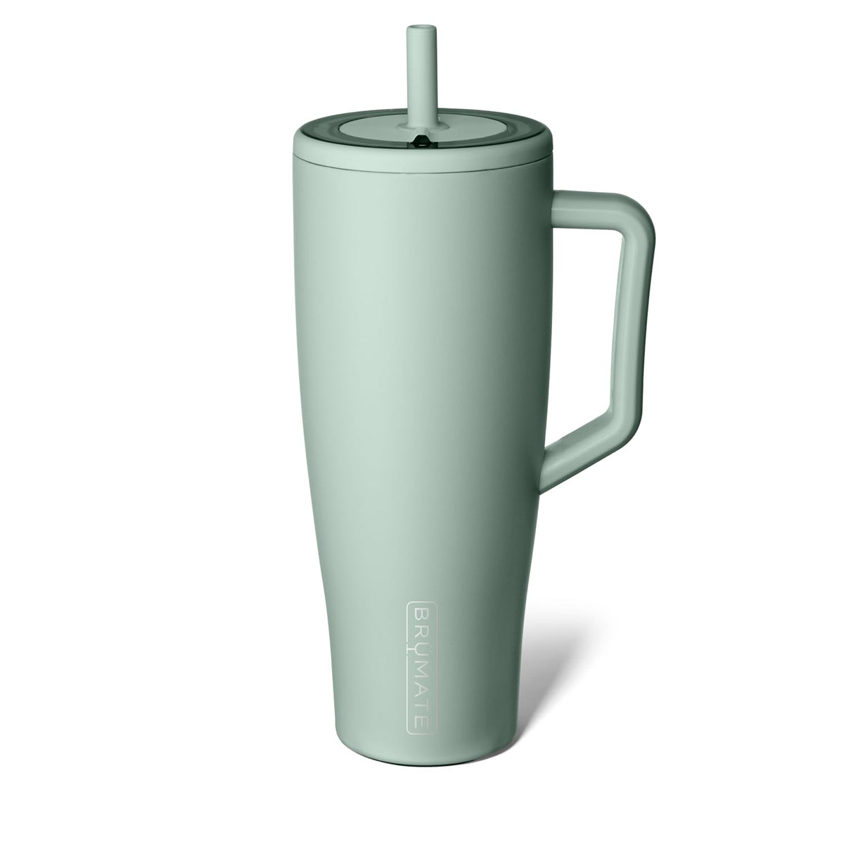 BrüMate Era 40 oz tumbler with handle and straw for easy on-the-go hydration.