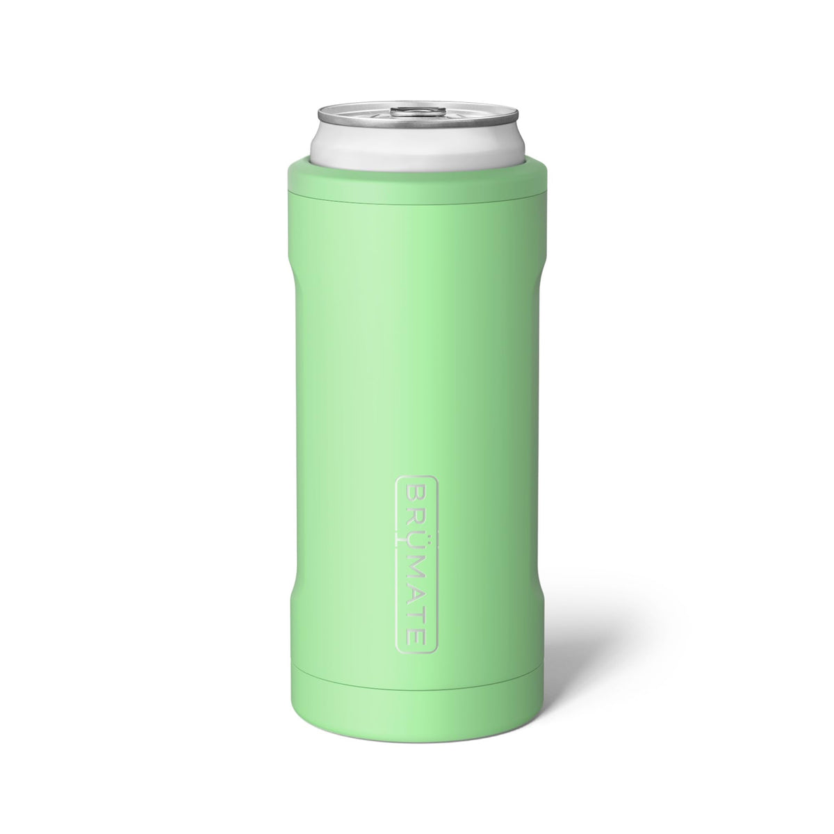 BrüMate Hopsulator Slim holds 12oz kiwi cans for extra-cold sips.