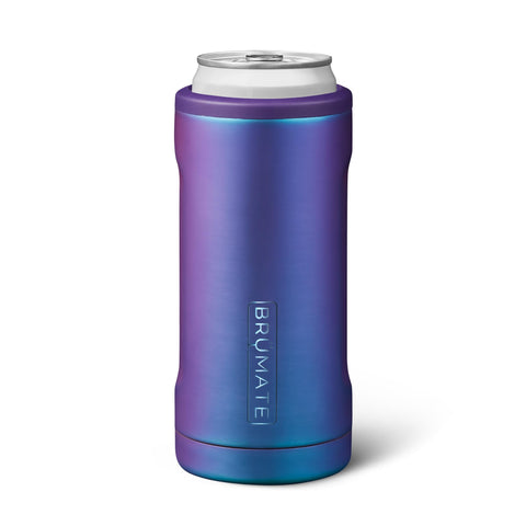 BrüMate Hopsulator Slim keeps a 12oz slim can ice cold at the beach.