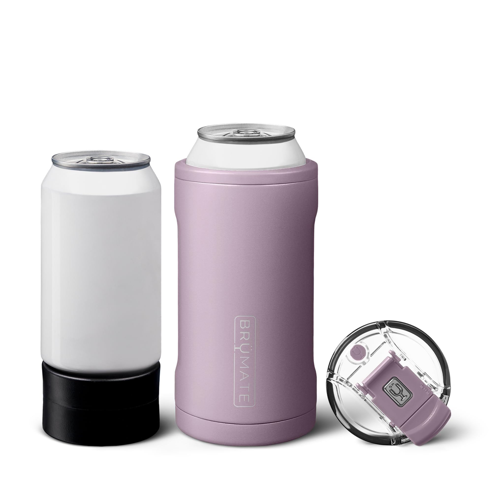 BrüMate Hopsulator Trio 3-in-1 cooler in use keeps a 16oz can ice cold