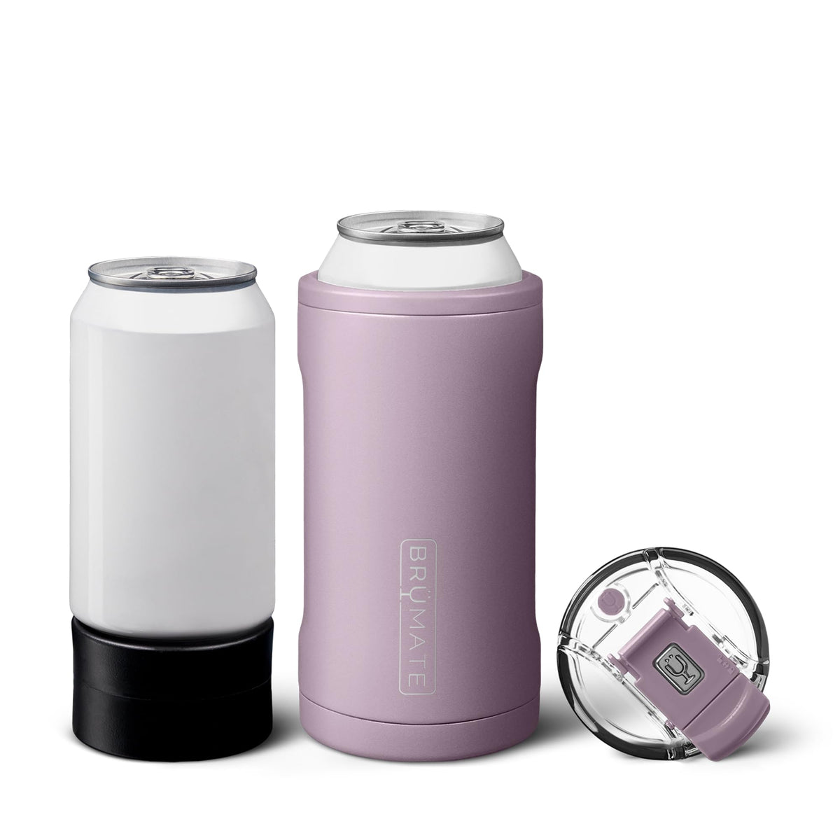BrüMate Hopsulator Trio 3-in-1 cooler in use keeps a 16oz can ice cold