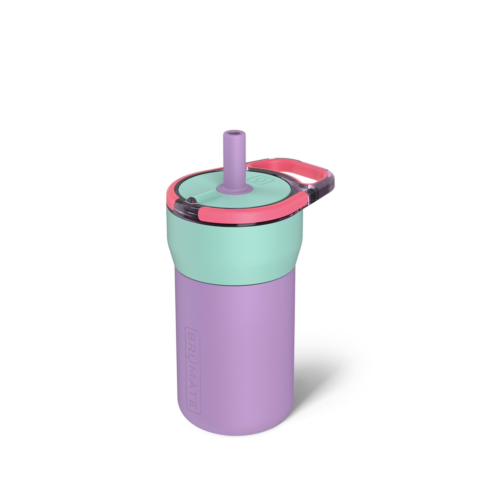 BrüMate Leap 12oz kids tumbler with handle keeps drinks secure on the move.