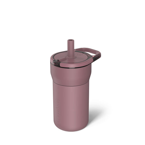 BrüMate Leap 12oz leakproof dial locked to prevent spills, rose taupe color