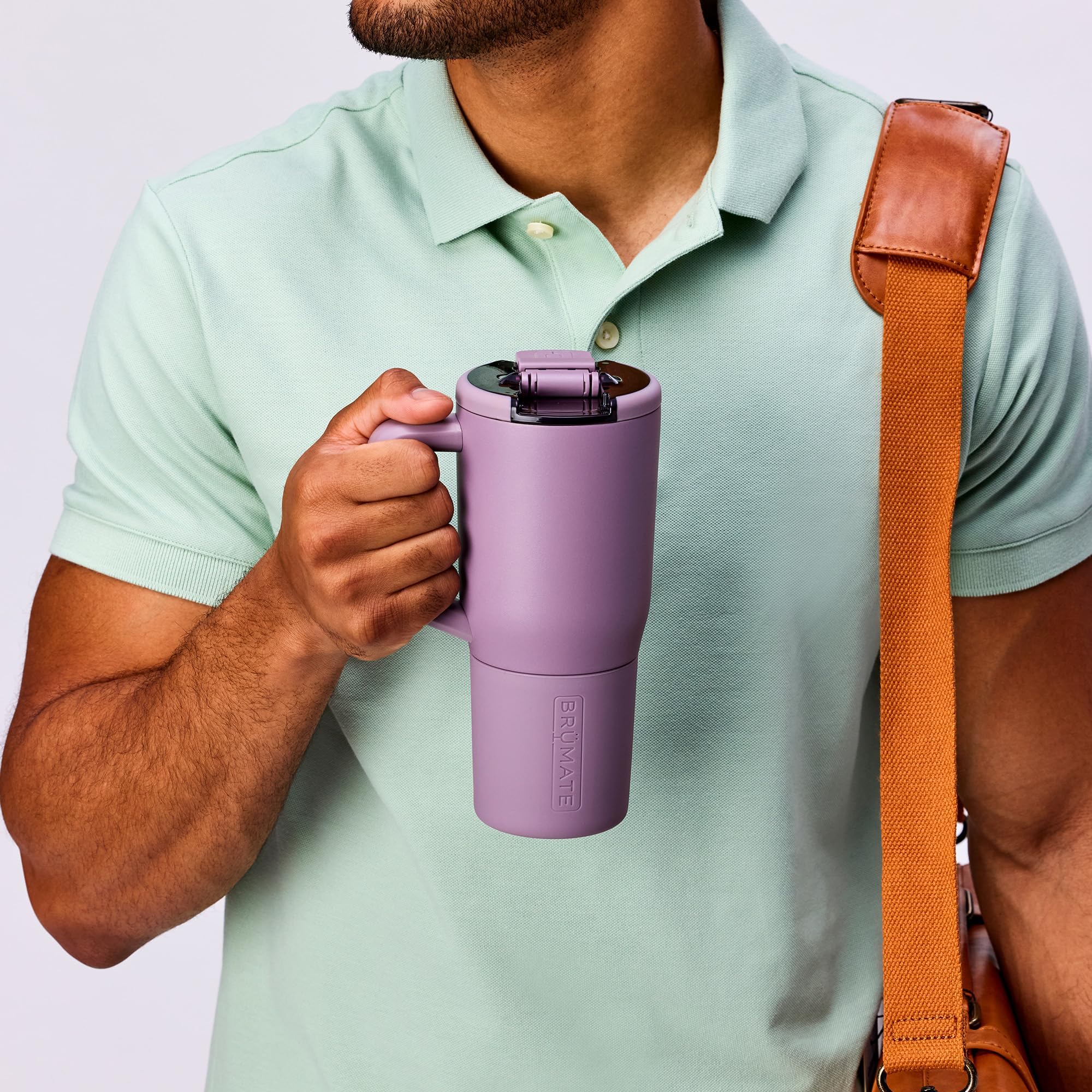 BrüMate Müv 25oz lavender color travel mug in stainless steel.