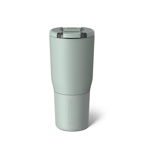 BrüMate Nav 25oz leakproof travel tumbler with sage lid for on-the-go hydration.