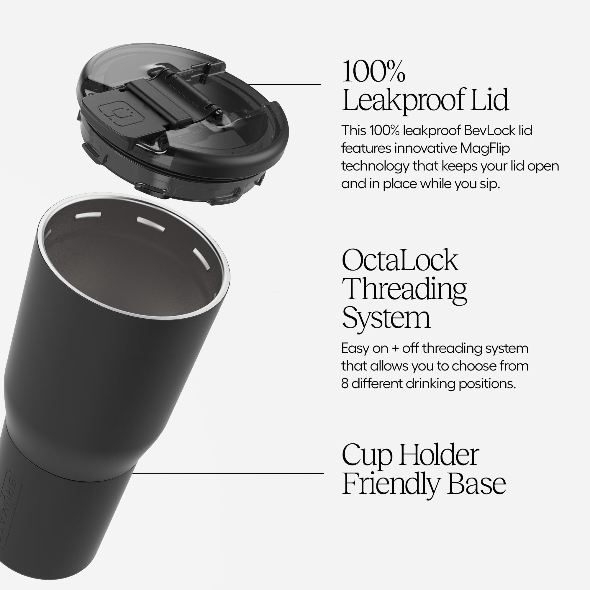 BrüMate Nav insulated stainless steel keeps beverages at temp