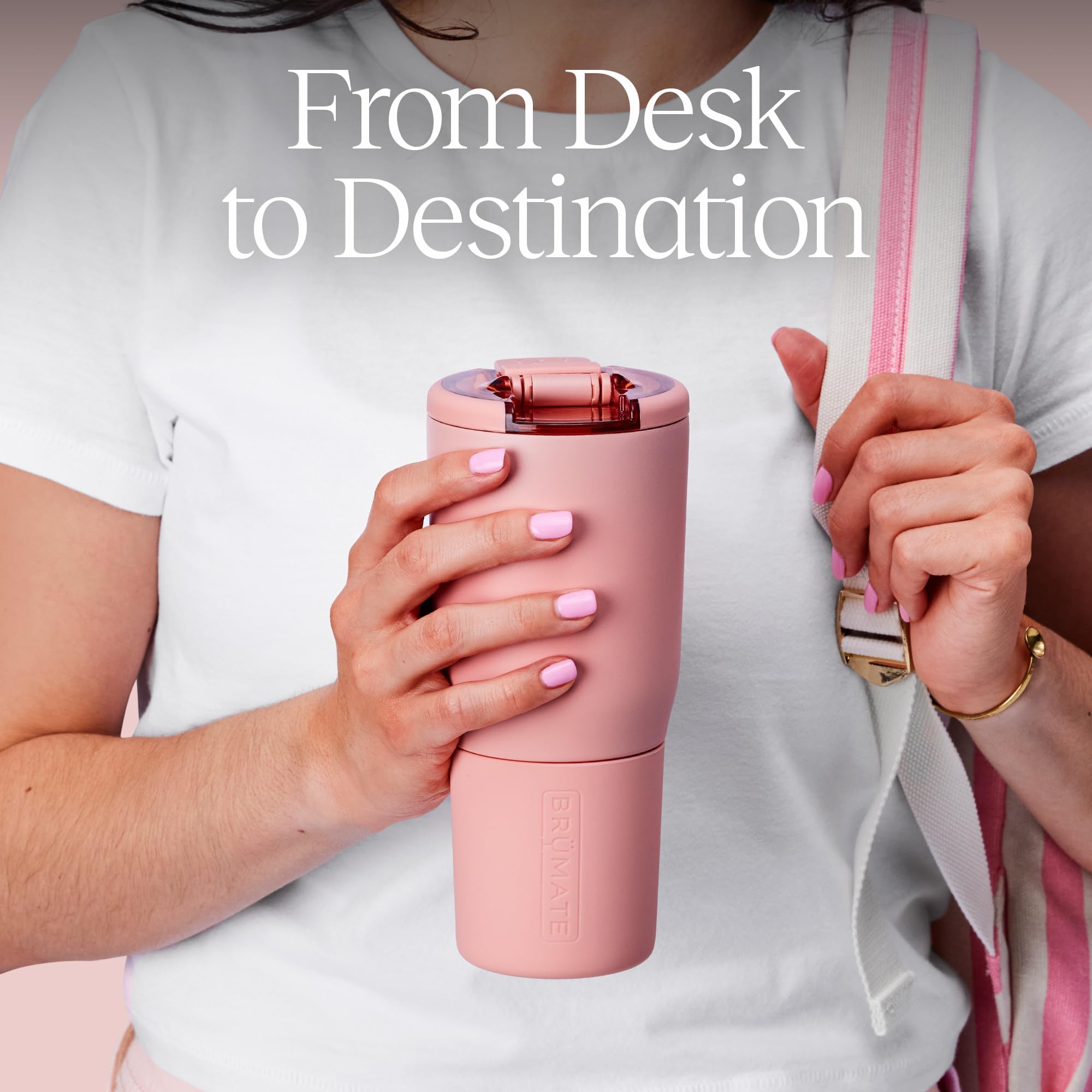 BrüMate Nav non-slip base prevents desk spills and slips
