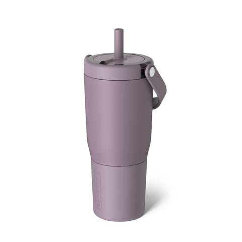 BrüMate Resa 25oz leakproof tumbler with lilac dusk handle for spill-free travel.