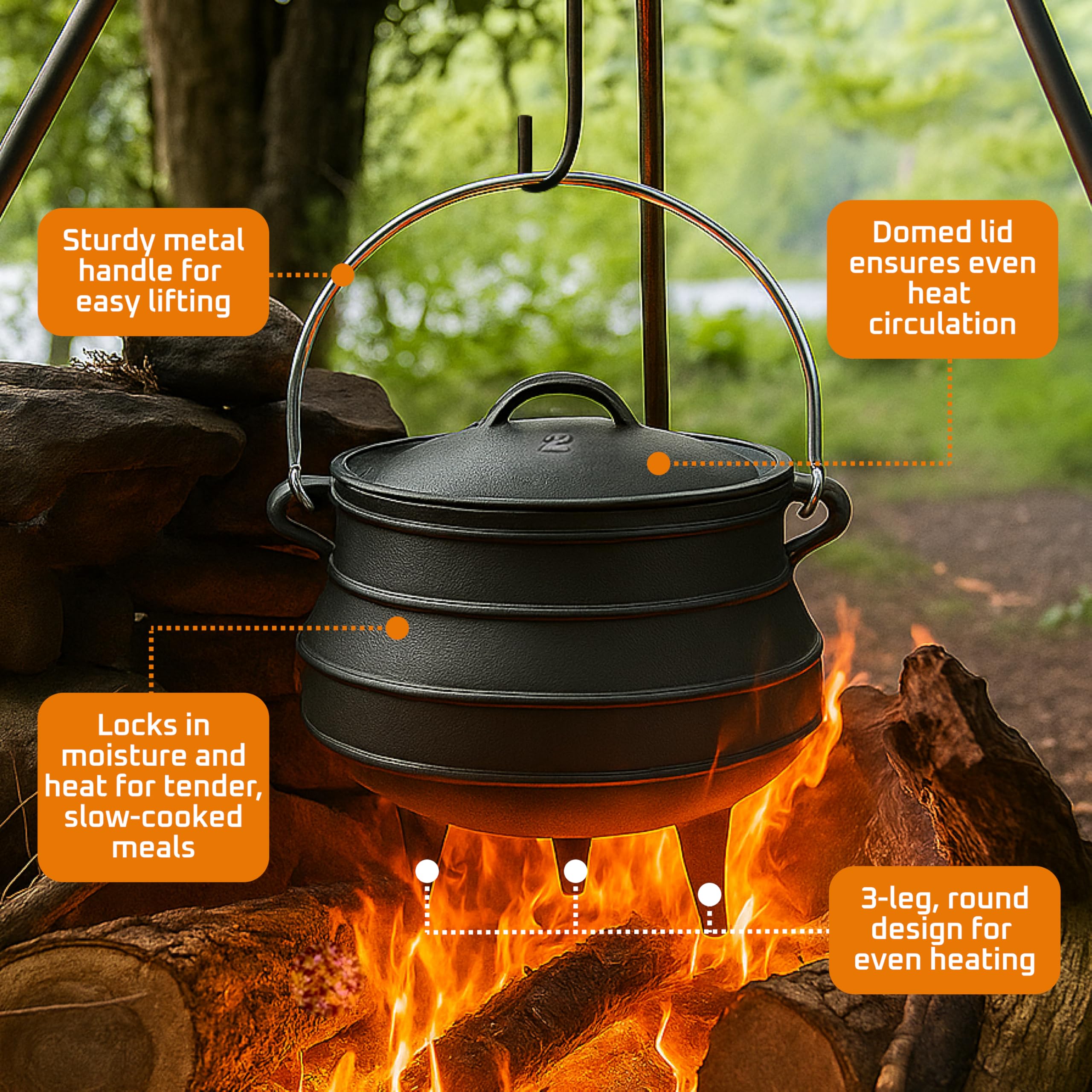 Bruntmor cast iron cookware versatile for searing, frying, or braising