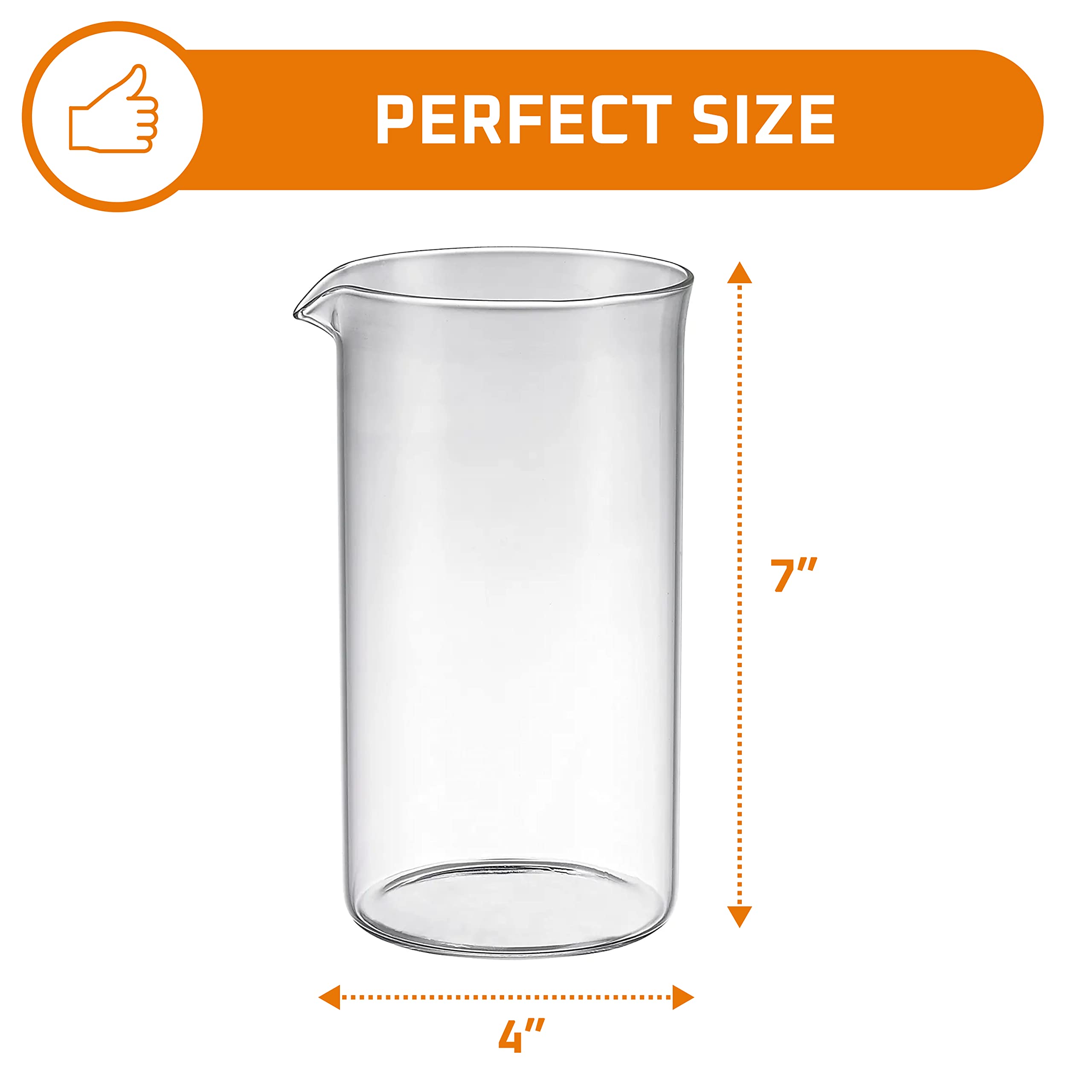 Bruntmor dishwasher safe French press carafe for quick cleanup