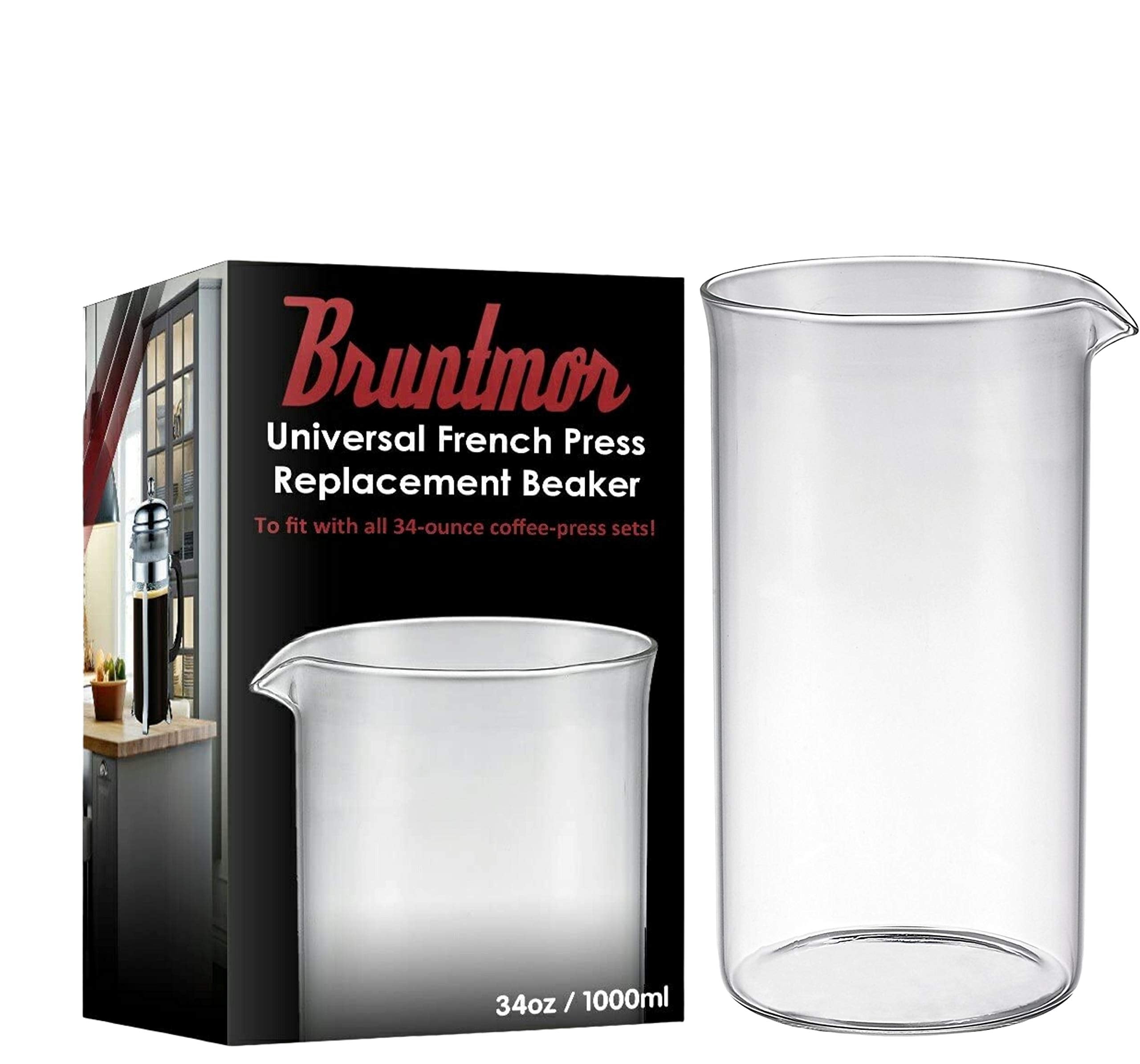 Bruntmor spare carafe for French press, 34 oz backup brewing