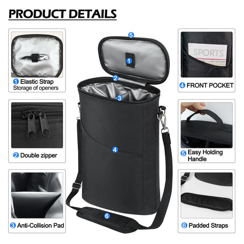 Bruwaa front pocket for corks and accessories keeps essentials handy.