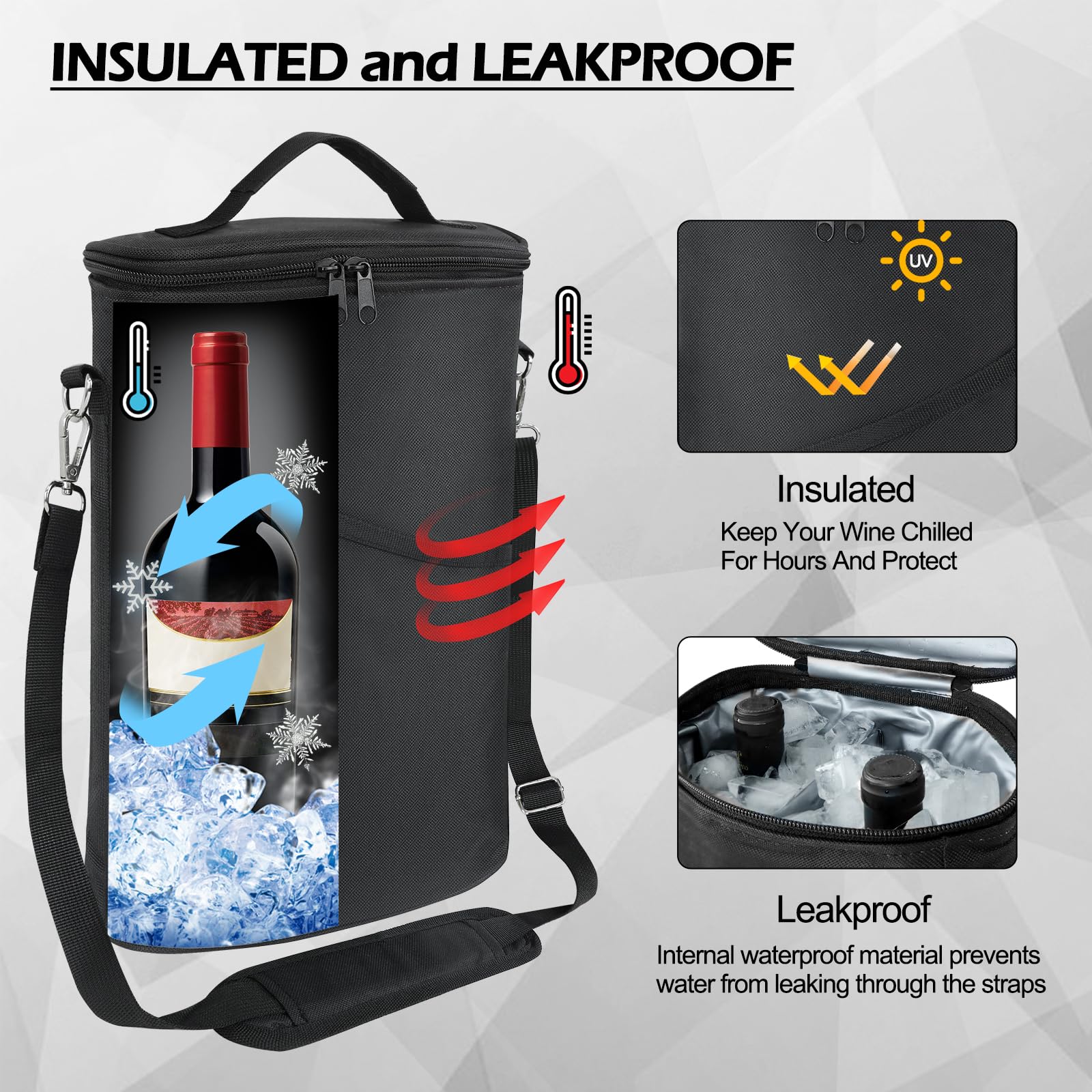 Bruwaa padded divider keeps bottles separated and protected during transport.