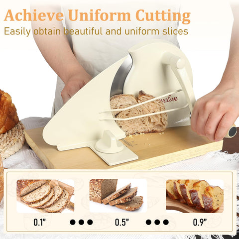 Brvclon bread slicer with stainless blades delivering clean, even slices