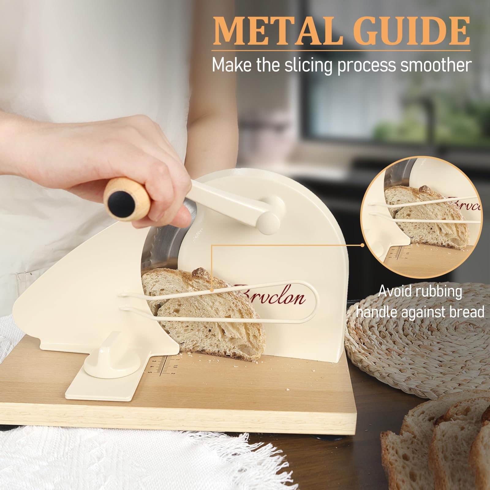 Brvclon slicer features strong suction base for stable countertop use